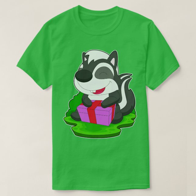 Skunk Christmas Package TShirt 1 (Design Front)