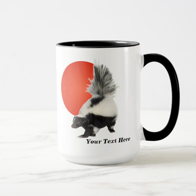 Skunk Coffee Mug  - Take A Break! Orange Sun (Right)