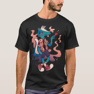 Skunk Eating Sweet Lollipop Shoes Candy T-Shirt