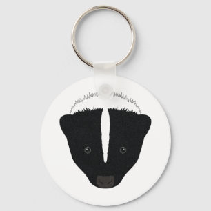 Skunk Face Keychain