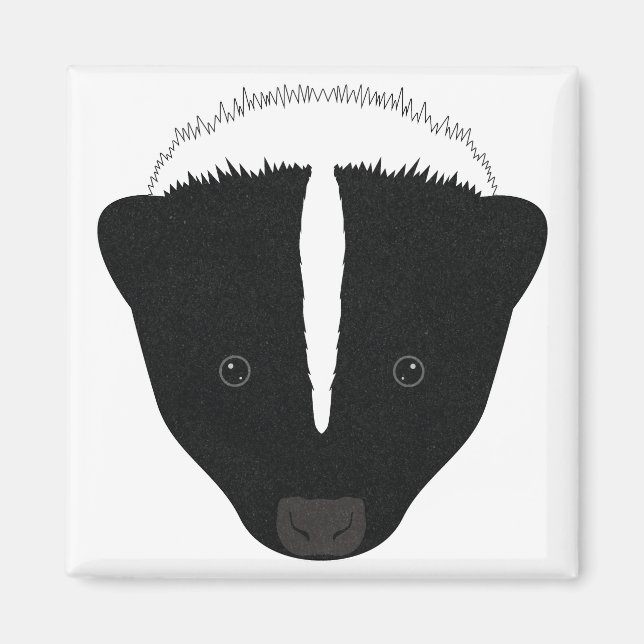 Skunk Face Magnet (Front)