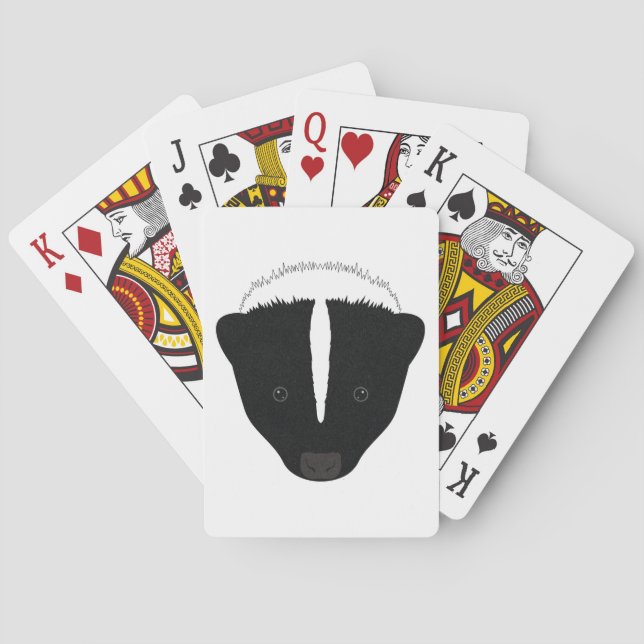 Skunk Face Playing Cards (Back)