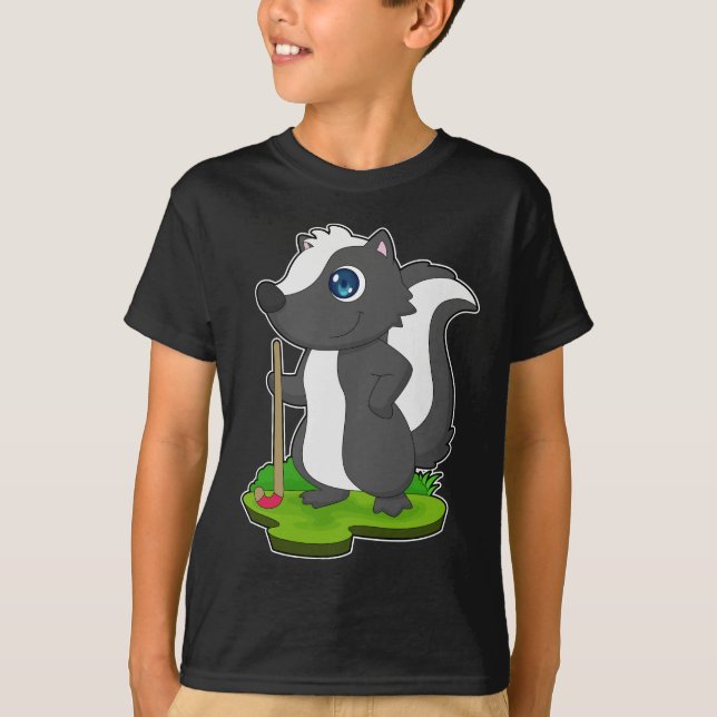 Skunk Field hockey Hockey stick T-Shirt (Front)