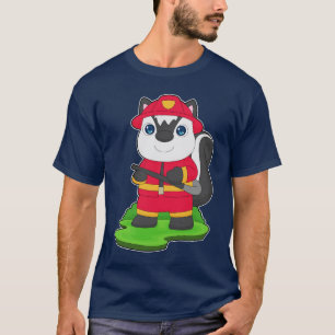Skunk Firefighter Fire hose Fire department T-Shirt