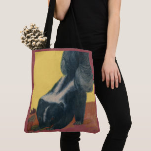 skunk print tote bag