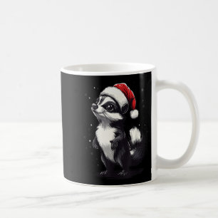 Skunk Santa Hat Funny Xmas Skunk Lovers Christmas Coffee Mug
