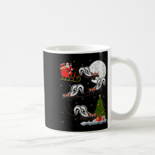 Skunk Santa Sleigh Flying Funny Magical Christmas  Coffee Mug