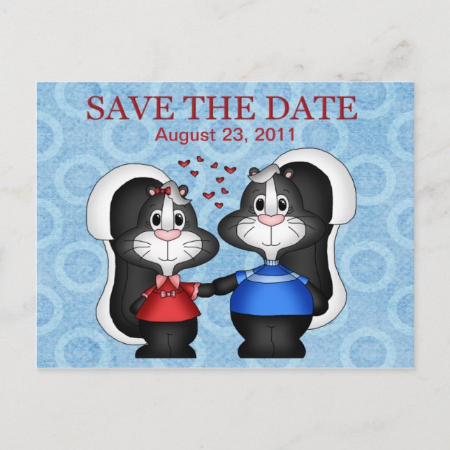 Skunk  Save the Date Postcard (Front)