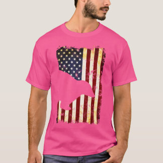 Skunk Silhouette American Flag 4Th Of July T-Shirt