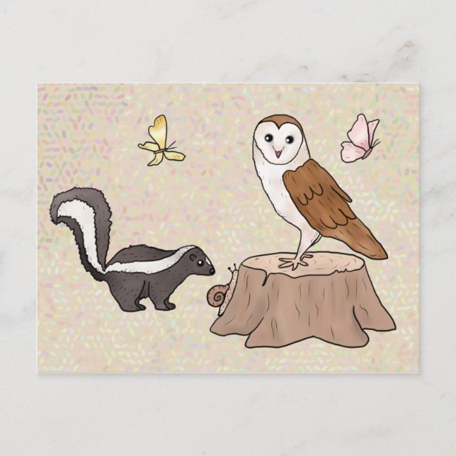 Skunk und Eule Postcard (Front)