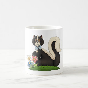 Skunk With Flowers Coffee Mug