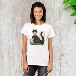Skunk With Flowers T-Shirt