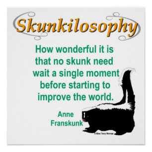 Skunkilosophy: Improve the World Poster