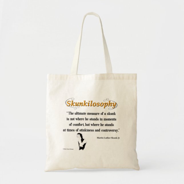 Skunkilosophy - Skunk Wisdom Tote Bag (Front)