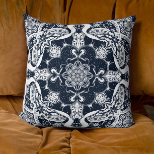Skunks Mandala Choose Your Colour Throw Pillow