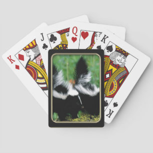 Skunks Photo Art Playing Cards