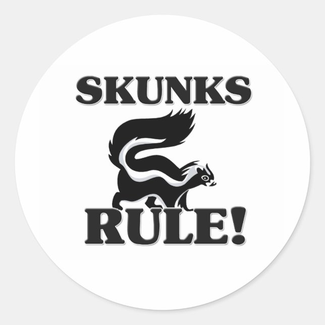 SKUNKS Rule! Classic Round Sticker (Front)