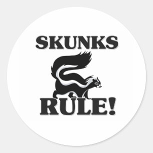 SKUNKS Rule! Classic Round Sticker
