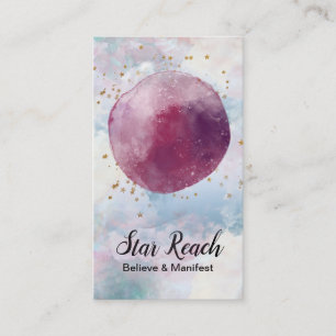 *~* Sky Abstract Cosmo Stars Watercolor Universe Business Card