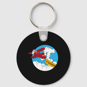 Sky Airplane Funny Maths Nerd Birthday Gift Pi Day Keychain