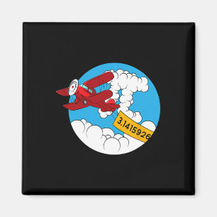 Sky Airplane Funny Maths Nerd Birthday Gift Pi Day Magnet