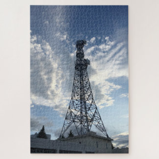 Sky and Clouds and Antenna Tower Jigsaw Puzzle