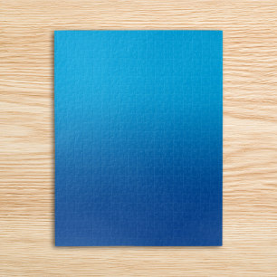 Sky and Deep Blue Monotone Ombre Jigsaw Puzzle