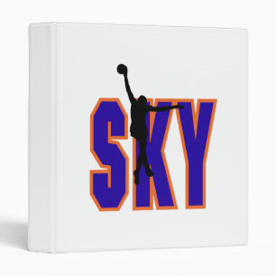 sky basketball text design binder