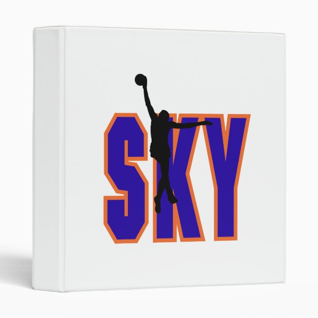 sky basketball text design binder (Front/Spine)