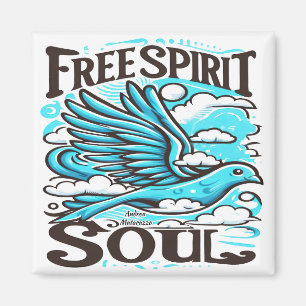 Sky Bird with Free Spirit and Soul Magnet