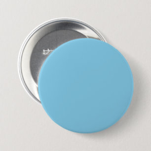 Sky Blue 87CEEB Colour - Option to Add Name 3 Inch Round Button