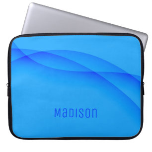 Sky Blue Abstract Background and Customization Laptop Sleeve