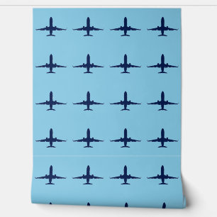 Sky Blue Adventure Airplane Silhouette Wallpaper