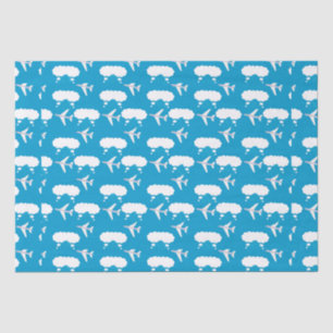 Sky Blue Airplane Pattern Tissue Paper
