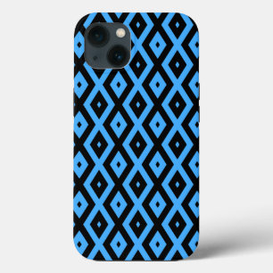 Sky blue and black diamond pattern Case-Mate iPhon iPhone 13 Case
