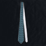 Sky Blue and Black Lightning Bolt Necktie<br><div class="desc">This cool retro tie features a repeating lightning bolt pattern in sky blue on black.</div>