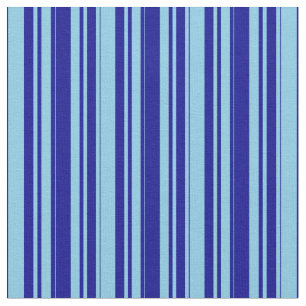 Sky Blue and Dark Blue Coloured Stripes Pattern Fabric