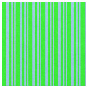 Sky Blue and Lime Coloured Stripes Pattern Fabric