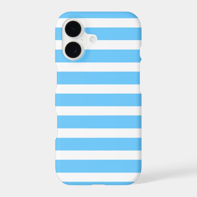 Sky Blue and White Cabana Stripes  (Back)