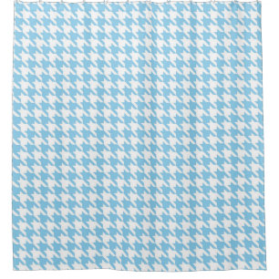 Sky blue and White Houndstooth Pattern