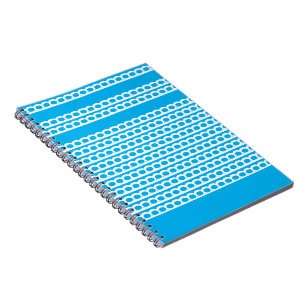 Sky Blue and white Modern bubble Waves Notebook