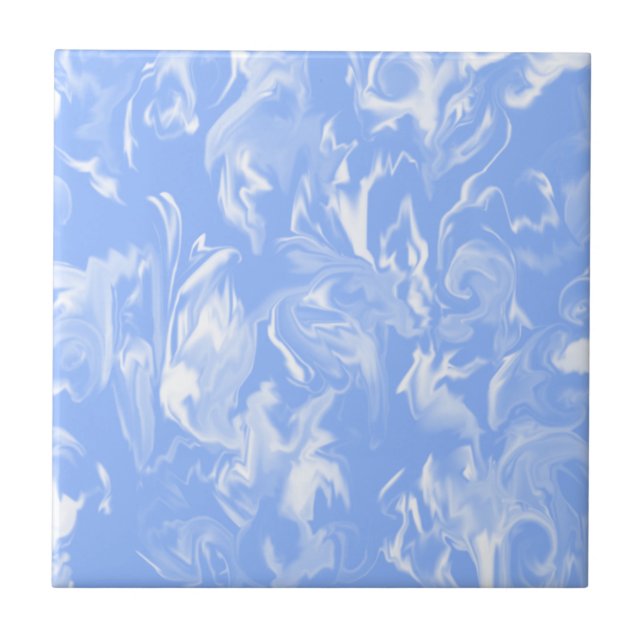 Sky Blue and white -T- Tile (Front)