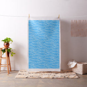 Sky Blue Bark Combed Cotton Fabric