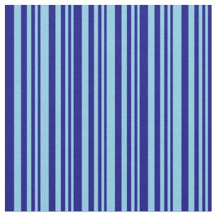 Sky Blue & Blue Lines/Stripes Pattern Fabric