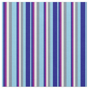 Sky Blue, Blue, Purple, Mint Cream & Slate Grey Fabric