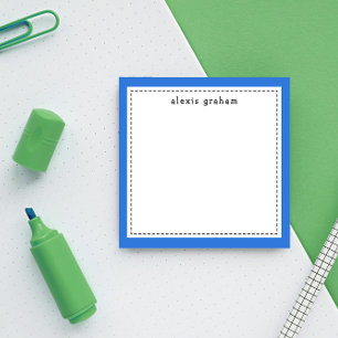 Sky Blue Border Add Name Personalized Post-it Notes