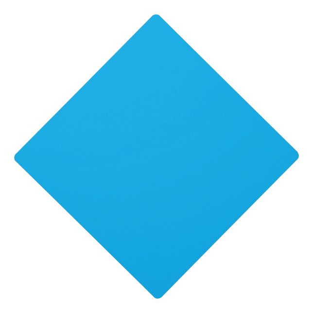 Sky Blue, Bright Cerulean Tassel Topper (Front)