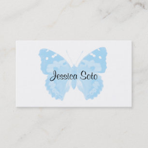 Sky Blue Butterfly Personalized Business Cards