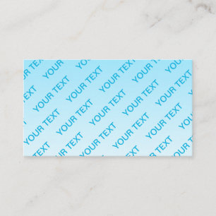 Sky Blue (changeable colour!) Ombre & Text Pattern Business Card