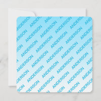 Sky Blue (changeable colour!) Ombre & Text Pattern